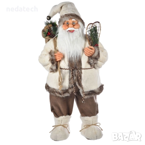 Дядо Коледа, 80 cm, екрю/бежов