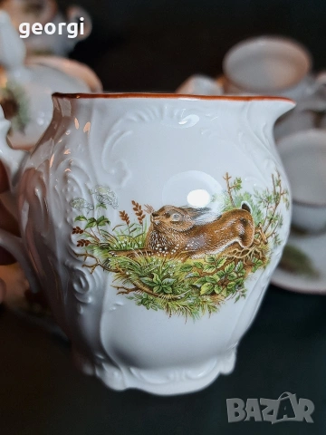 чешки порцеланов сервиз Bernadotte ловни мотиви  35/1, снимка 13 - Сервизи - 54176716