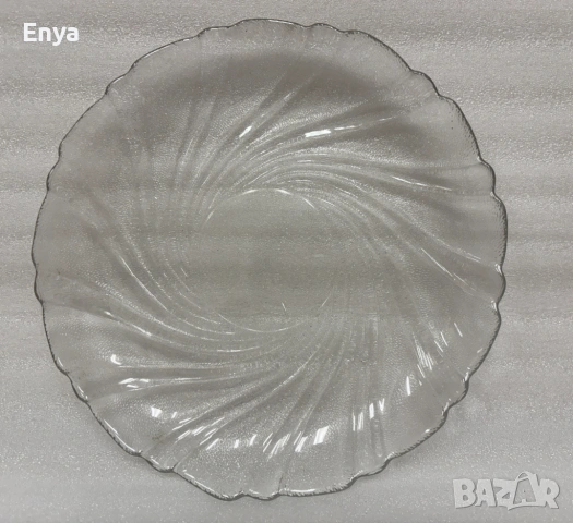 Стъклена чиния (плато), (поднос) за ордьовър или салата, снимка 2 - Чинии - 53648518
