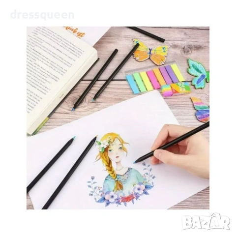 4810 12 магически молива с ефект на смяна на цвета в предпазна кутия, снимка 3 - Рисуване и оцветяване - 53713773