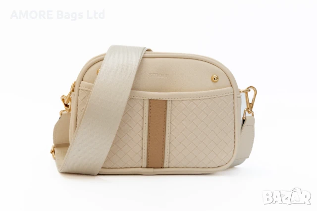 Ежедневна дамска чанта AMORE Elisa - Cream, снимка 3 - Чанти - 50657853