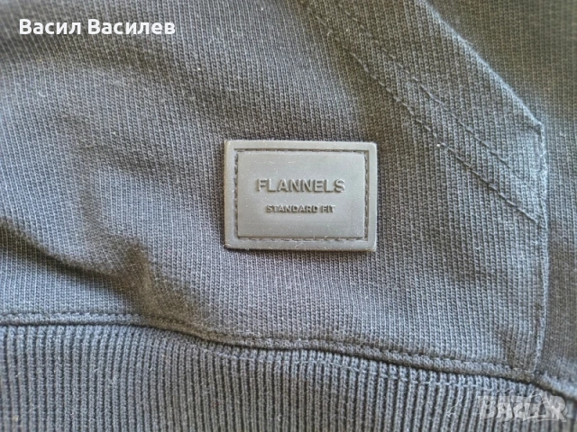 Черен суичър FLANNELS - S размер, снимка 5 - Суичъри - 51934327