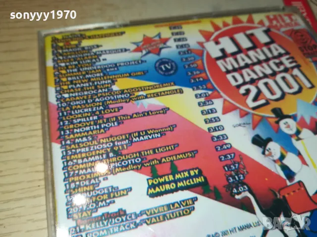 HIT MANIA DANCE 2001 CD 0205251538, снимка 10 - CD дискове - 50128382