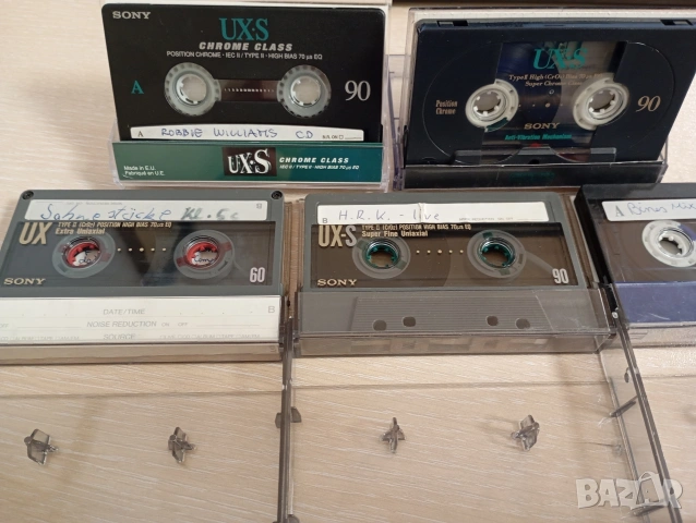 Лот от 5 бр Хромни аудио касети Sony UX 90 UX-S 90