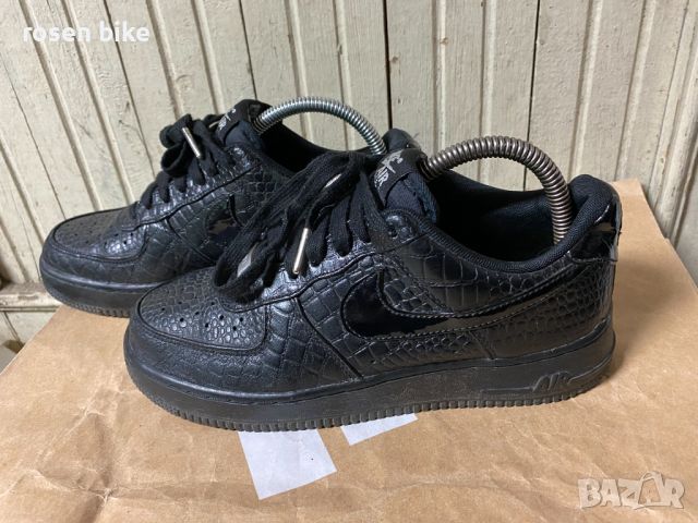 Nike Air Force 1 07 Premium Black Metallic Silver'оригинални маратонки, снимка 6 - Маратонки - 45424340