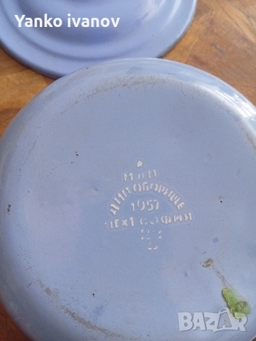 Емайлирано старо гърне, снимка 4 - Антикварни и старинни предмети - 54140676