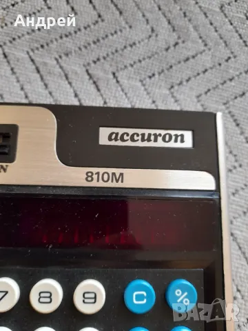 Стар калкулатор Accuron 810, снимка 3 - Други ценни предмети - 47076905