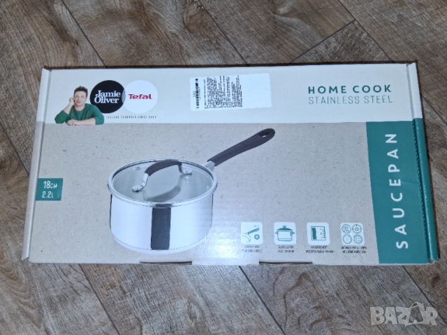 JAMIE OLIVER КАСЕРОЛА С КАПАК 18СМ TEFAL , снимка 2 - Съдове за готвене - 52461301