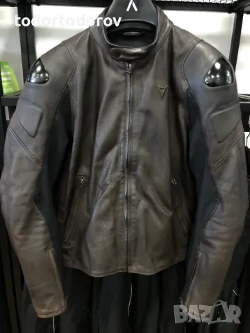 Кожено яке DAINESE STREET DRAK,58,XXL,всички протектори,кафяво, снимка 1 - Аксесоари и консумативи - 47233174