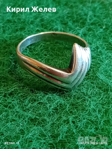 Дизайнерски сребърен пръстен ТОКАШ художествена ръчна изработка 52690, снимка 3 - Пръстени - 53073750
