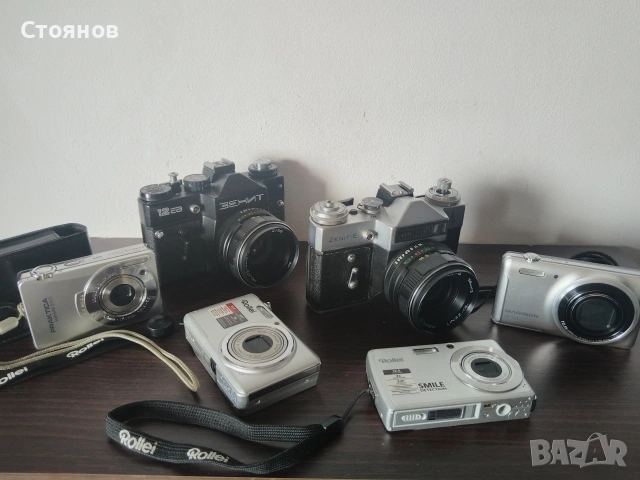 Разменям дигитални фотоапарати за Руски ZENIT, с обективи. , снимка 2 - Фотоапарати - 53614718