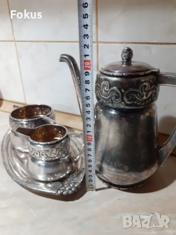 Страхотен даски дебело посребрен сет за чай Eneret Astral, снимка 7 - Антикварни и старинни предмети - 53348383
