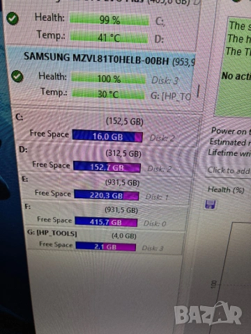 Samsung NVMe - 1TB (SSD), снимка 4 - Твърди дискове - 53735492