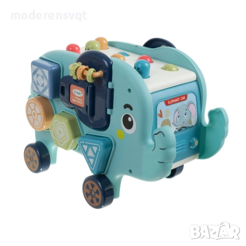 Образователен слон - Монтесори пъзел, манипулационна дъска, блокчета, чук, снимка 6 - Образователни игри - 52402677