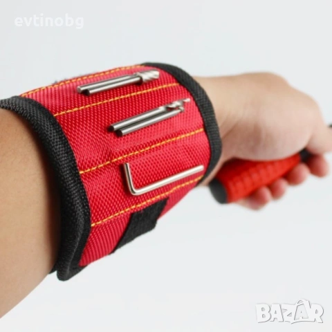 Магнитна гривна /лента за инструменти - синя или черна, снимка 6 - Куфари с инструменти - 53828296