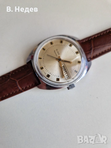 SLAVA, cal. 2428, ръчно нав-е, made in USSR, каса – 37мм, снимка 3 - Мъжки - 34171588