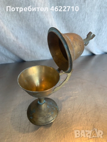 Стара домашна кандилница, снимка 4 - Антикварни и старинни предмети - 53406052
