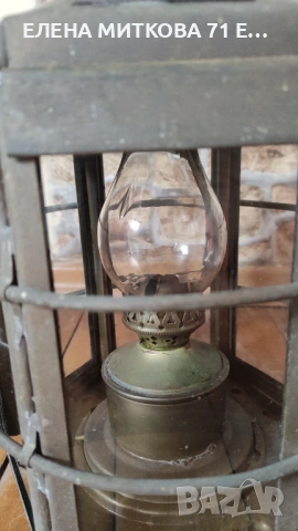 Dumbarton Scotland 1913 автентичен стар корабен фенер от месинг и стъкло, снимка 3 - Антикварни и старинни предмети - 54029839