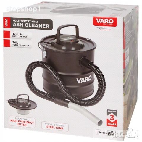 ПРАХОСМУКАЧКА ЗА ПЕПЕЛ ЗА КАМИНА VARO 1200W 20L, снимка 2 - Прахосмукачки - 54157917