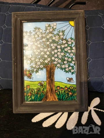 Прекрасна картина върху стъкло 