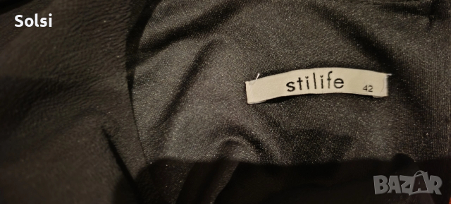 дълга рокля пясъчна коприна с бродерия размер l, снимка 2 - Рокли - 52587337