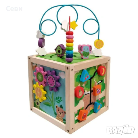 Играчка - дървен сензорен куб за деца над 1год. за 45 евро, снимка 4 - Образователни игри - 53178387