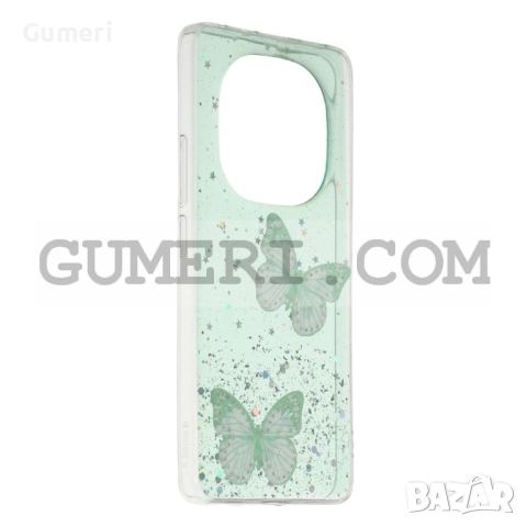 Xiaomi Redmi Note 14 Pro 5G Силиконов Гръб с Пеперуди, снимка 6 - Калъфи, кейсове - 52176543