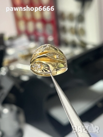 Златен пръстен 14К, снимка 4 - Пръстени - 52624737