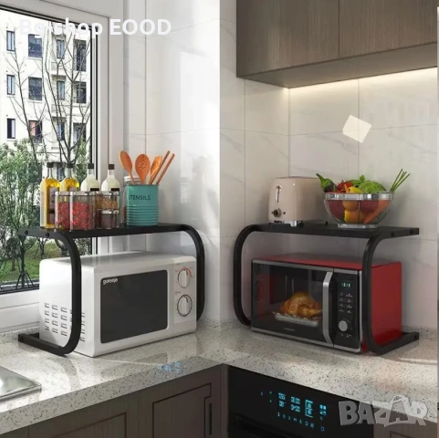 Oрганайзер за кухня, Поставка за микровълнова фурна, многофункционална, за кухня, снимка 6 - Аксесоари за кухня - 53709498