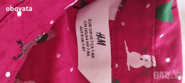Детска коледна риза HM за момче 128см, снимка 2 - Детски ризи - 50864154