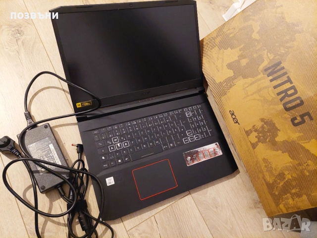ЗА РЕМОНТ 17" геймърски лаптоп Acet Nitro 5 AN517-52-71C7 Core i7-10750H Nvidia RTX 3060