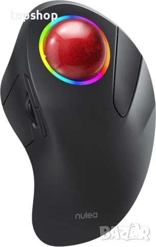 Нова Ергономична тракбол мишка Nulea M505B с RGB подсветка и Bluetooth  