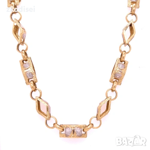 Златен синджир 18,65гр. 52,0см. 14кр. проба:585 модел:35447-6, снимка 3 - Колиета, медальони, синджири - 53197549