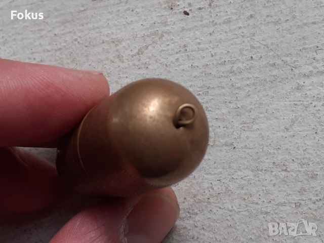 Стара османска бронзова кутийка за игли и конци, снимка 4 - Антикварни и старинни предмети - 53377803