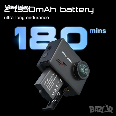 Apexcam M80 PRO Екшън камера с тъчскрийн, снимка 4 - Камери - 53993410