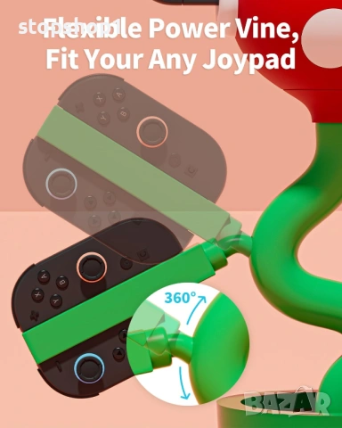 Докинг станция и зарядно за Joy-Con за Switch POWKONG Plantdock 2 Piranha, снимка 3 - Nintendo конзоли - 54229396
