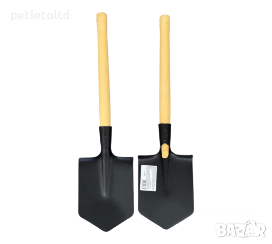Лопата тип сапьорна с дървена дръжка ( РУСКА ) - цената е за комплект от 2 бр, снимка 2 - Железария - 31150164