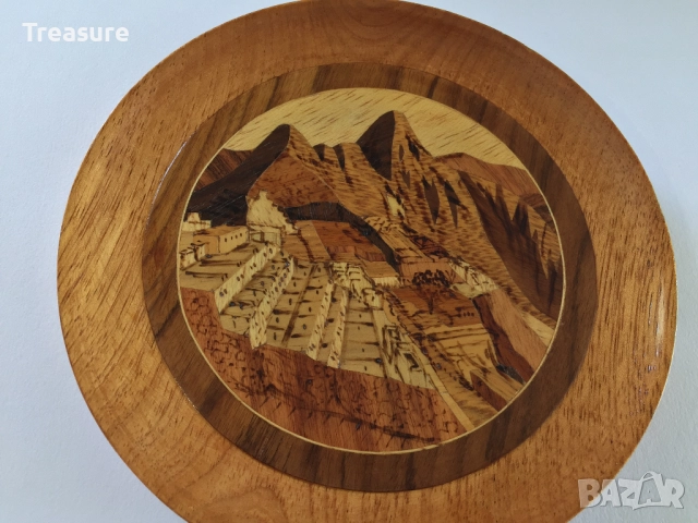 Дървено пано дърворезба декоративна чиния за стена, снимка 8 - Пана - 41103577