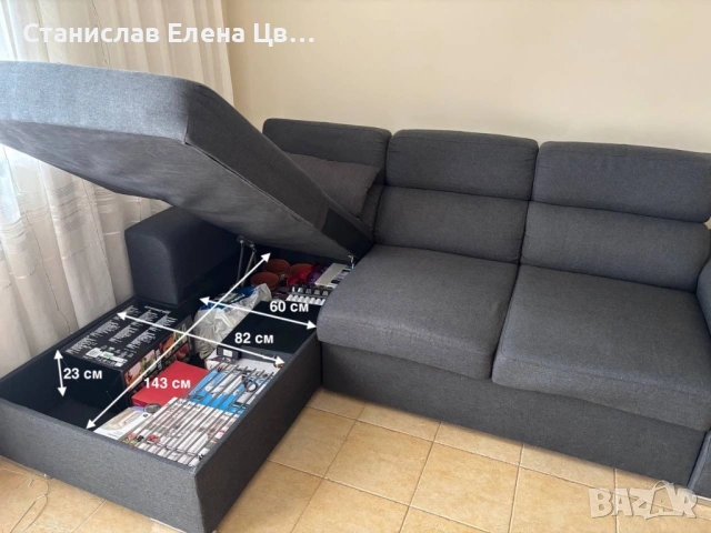 Ъглов диван, снимка 5 - Дивани и мека мебел - 54033003