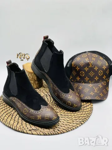 мъжки боти, шапка, портмоне и колан louis vuitton , снимка 3 - Маратонки - 46840731