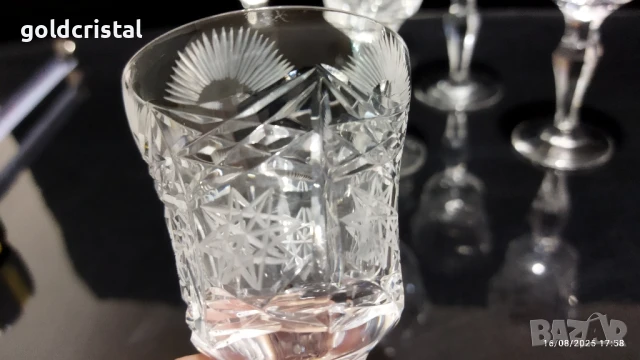 кристални чаши за ракия, снимка 9 - Антикварни и старинни предмети - 51411114