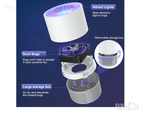 UV лампа за комари, снимка 2 - Други стоки за дома - 53280682