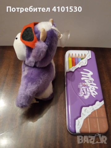 Играчка крава и кутия за моливи, снимка 2 - Плюшени играчки - 48258046