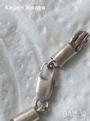 Сребърна карабинка закопчалка 52146, снимка 6 - Колиета, медальони, синджири - 52339663