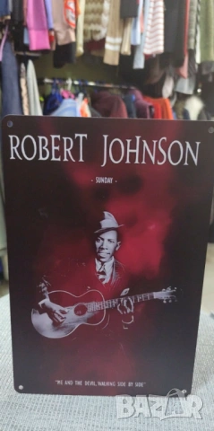 Robert Johnson-метална табела(плакет), снимка 3 - Китари - 54092750