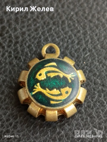 ВИНТИДЖ МЕДАЛЬОН С ЗОДИАКАЛЕН ЗНАК РИБИ НА ДЖИЙН ДИКСЪН 17443
