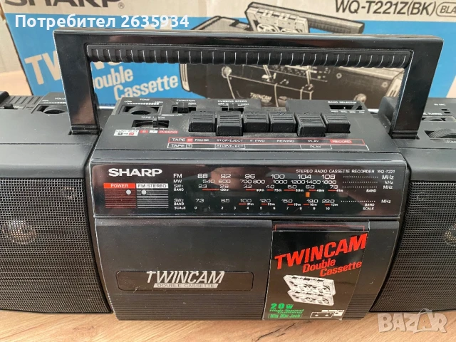 Касетофон Sharp TwinCam - нов в кашон, снимка 5 - Радиокасетофони, транзистори - 50990077