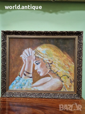 Прекрасна авторска българска картина масло върху платно 