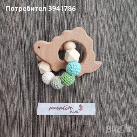 Дървена бебешка гризалка с цветни топчета , снимка 5 - Прибори, съдове, шишета и биберони - 45189686