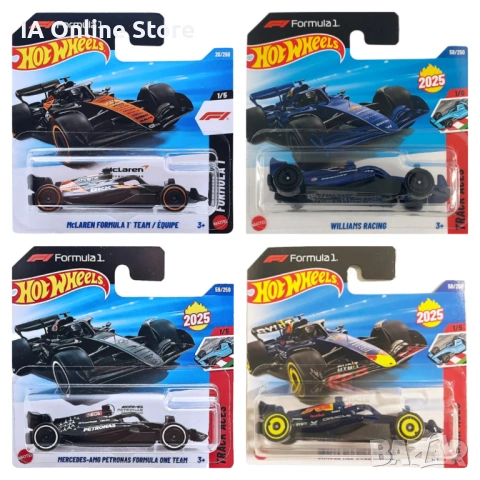 Hot Wheels F1 - AMG Petronas, Oracle Red Bull, Williams, McLaren, BWT Alpine, RB, Sauber, Haas